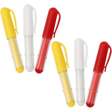 Marcadores de giz de alfaiate de estilo caneta 6pcs para costura e acolchoado com gizes substituíveis e tampas de plástico