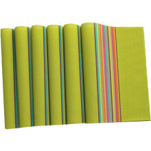 6 PVC-Tischsets, hitzebeständig, rutschfest, stilvolles, schlichtes Design, für Hotel, Business, Büro, Essbereich