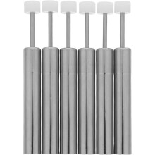 Lot de 6 amortisseurs de fermeture douce de rechange pour couvercle de poubelle, piston hydraulique en fer nickelé