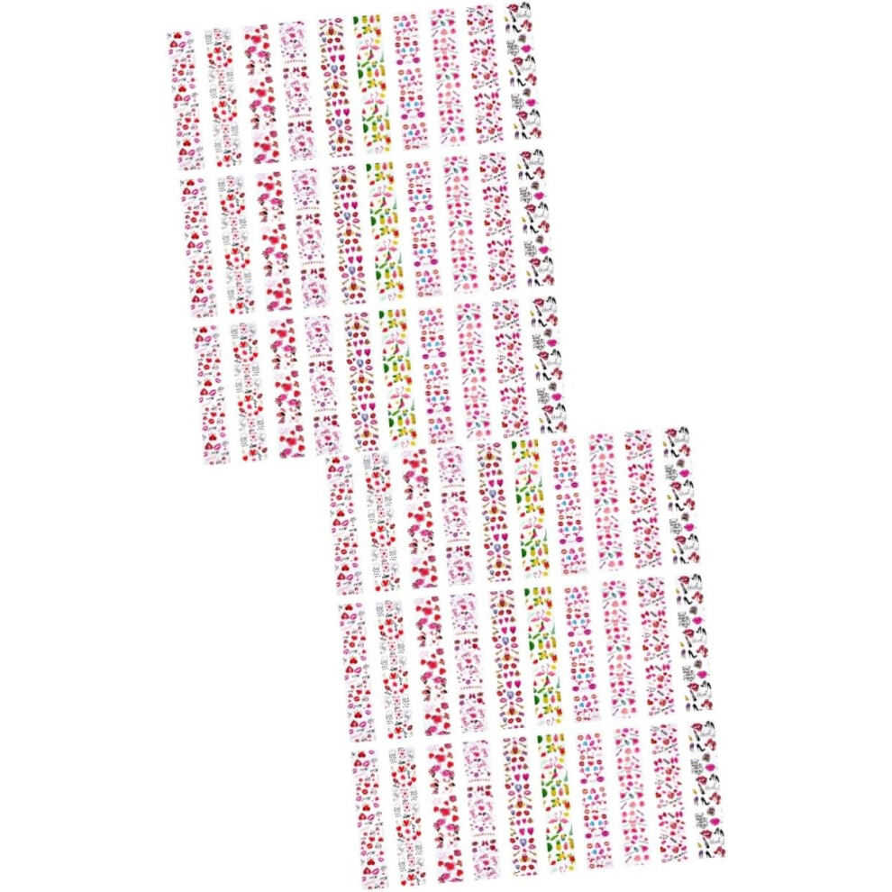 Hkhbjs 60Sheets Nail Art Accessories Floral Nail Stickers Gel Decals Manicure Stickers Charms For Women