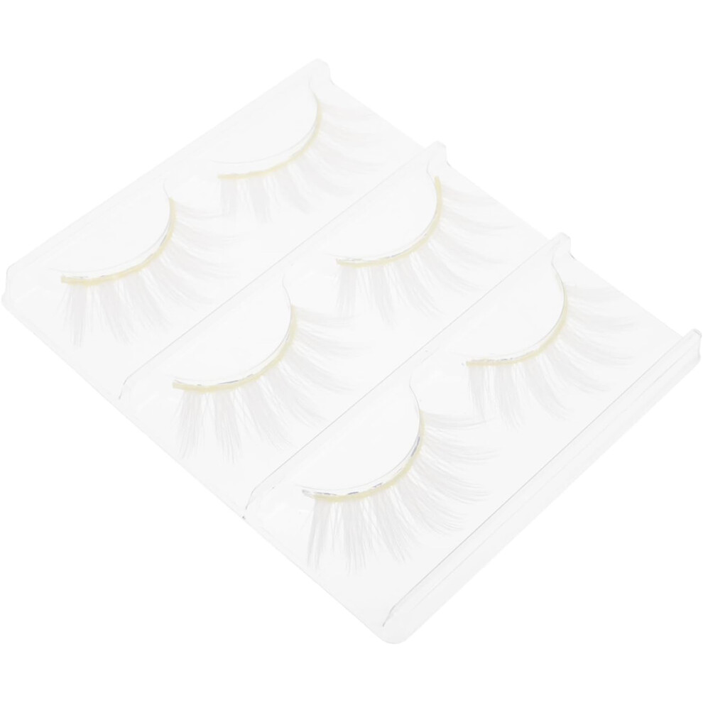 Hkhbjs White 6Pcs Cosplay Eyelashes Fake Lashes Artificial Eyelashes Makeup Lashes Kit