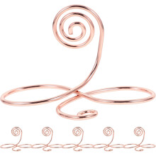 6 Stück Tischnummernhalter aus roségoldenem Draht, Memo-Notizhalter, Platzkartenhalter für Hochzeiten, Bilderkarten