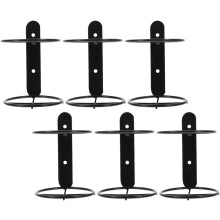 6-teiliges Set robustes Flaschenregal, Weinregal, Wandweinregal aus Eisenmetall, spiralförmig, stilvoll, dekorativ