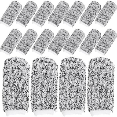 60 protectores de dedos resistentes a cortes, de nailon transpirable.
