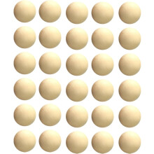 60 perles rondes en bois de Hemu brut de 25 mm, solides et lisses, pour vos projets de bricolage.