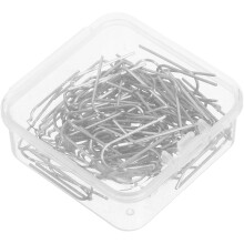 Lot de 60 crochets en fil de nichrome en forme de U avec boîte de rangement pour accessoires de fabrication de bijoux et de poterie.