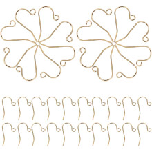 60-teiliges Set aus 14-karätig vergoldeten Ohrringhaken, minimalistisches Kupfer, DIY-Ohrringzubehör