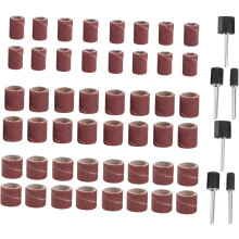 Juego de 66 piezas de bandas de lijado con cabezal de tambor para taladro de uñas, que incluye bandas de lijado y mandriles.