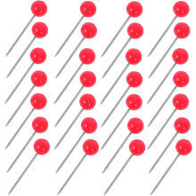 600 chinchetas rojas de cabeza redonda para mapas, chinchetas de 4 mm para dibujo, con caja de almacenamiento.
