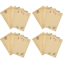 60 Stück Kraftpapier im Vintage-Stil, weihnachtlich gestaltet, Blanko-Schreibpapier im klassischen Stil