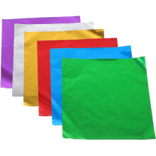 Papier d'emballage pour bonbons, 600 pièces, couleurs assorties, en aluminium léger et sûr