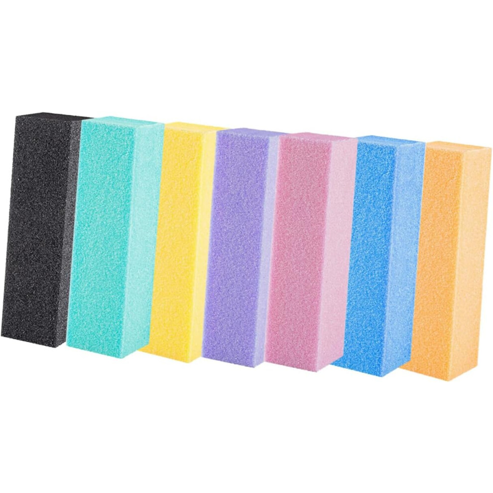 Hkhbjs 7Pcs Nail Polishing Sponge Files Manicure Tools