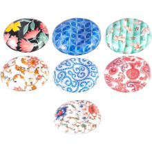 Ensemble de 7 repose-baguettes en céramique de style japonais, motifs de couleurs assortis