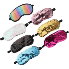 Sequin Eye Mask Sleep Blindfold 7pcs Set, Dual-color Reversible Nap Eye Covers