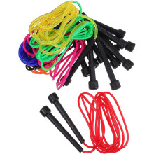 7-teiliges PVC-Speed-Springseil-Set mit Kunststoffgriffen, verstellbare Fitness-Springseile