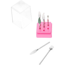 Juego de 7 cabezales de pulido de tungsteno para uñas, brocas para manicura, limas de uñas, herramientas de arte para pedicura y
