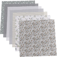 7-teiliges Baumwollstoff-Set, 50 x 50 cm, bedruckte Quiltquadrate, DIY-Nähmaterial