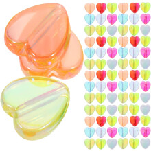 600 Stück herzförmige Acrylperlen für DIY-Armbandherstellung, Bastelschmuck, lose Perlen in Herzform