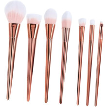 Kit de pinceaux de maquillage 7 pièces, pinceaux professionnels pour poudre, fond de teint, blush et fards à paupières