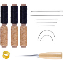 Ledernähset, 15-teilig, professionelles Lederhandwerkswerkzeug, DIY-Handnähzubehör für Erwachsene und Bastelarbeiten