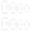 8pcs Dog Bone Cookie Molds Baking Cookie Cutters Plastic Lightweight Portable Design White 1