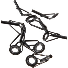 8 puntas de caña de pescar profesionales de acero inoxidable con anillos de cerámica, guías portátiles para exteriores.