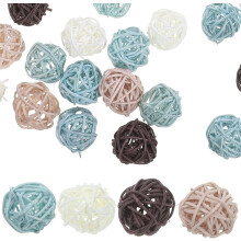 Decoratieve ronde rotan vaasvullers, 72 stuks, diverse kleuren, niet gemakkelijk te vervormen, voor tafeldecoratie.