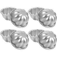 Moule à mini-gâteaux en forme de fleur (8 pièces) en alliage d'aluminium avec revêtement antiadhésif