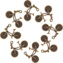 8 Stück Retro-Fahrradanhänger aus Zinklegierung, ideal zum Basteln von Schmuck – ein tolles Geschenk!
