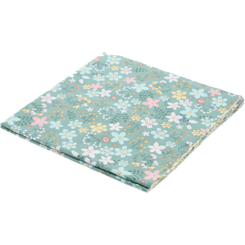 8 hojas de tela para patchwork de algodón, material suave para patchwork, estampado floral, fácil de cortar.