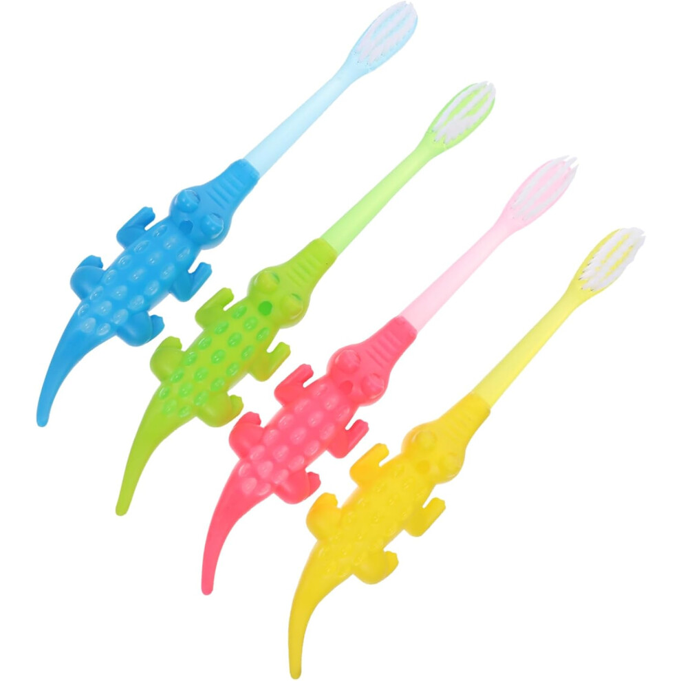 Hkhbjs 8Pcs Kids Cartoon Toothbrush Set With Supple Soft Bristles, Handheld Teeth Cleaning Tool