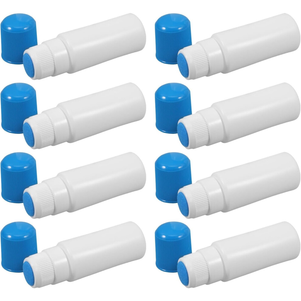 Hkhbjs 8Pcs 30Ml Sponge Head Applicator Bottles Refillable Plastic Liquid Containers For Travel And Skincare With Blue Caps
