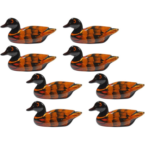 Creative Painted Duck Chopstick Holder Set 8pcs Synthetic Material Smooth Surface and Unique Shape