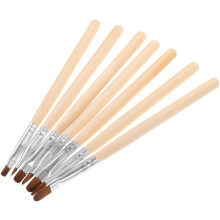 7pcs Nail Art Brushes for Painting and Cleaning Half Design Gel Nail Art Tools Soft Bristles for Easy Application