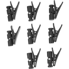 8 Stück Headset-Klemmen, Kopfhörerkabelclips, tragbare Kopfhörerclips, schwarze Kabelhalter aus robustem ABS-PC-Material