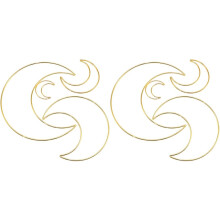 8 Stück goldene, mondförmige Traumfänger-Metallreifen zum Selberbasteln