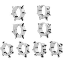 Ohrclips, formstabil, 8-teiliges Schmuckset aus Titanstahl – langlebig und stilvoll