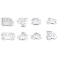 Lot de 8 emporte-pièces en plastique souple et facile à nettoyer, moules blancs pour la pâtisserie