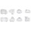 8pcs Plastic Cookie Cutters Flexible Easy to Clean Baking Props White Moulds 1