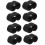 8Pcs Elastic Belt Loop Holders Black Waist Belt Fixing Hoops Multi-Purpose Strap Keepers 1