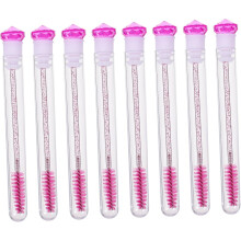 Set di 8 pennelli per ciglia con strass, applicatore per mascara e trucco sopracciglia.