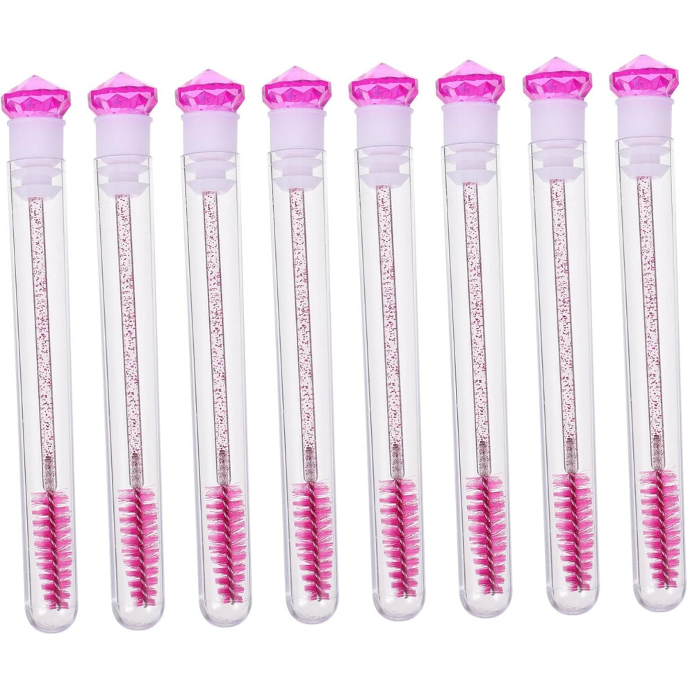 Hkhbjs 8Pcs Eyelash Brush Tube Rhinestone Eyebrow Makeup Brush Eyelash Applicator For Mascara
