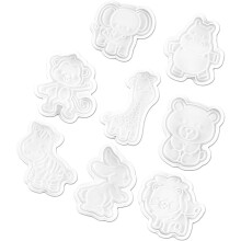 8pcs Animal Shape Cookie Molds Baking Mold Plastic Easy to Use Easy Demoulding Attractive Styling