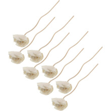 8 bâtonnets d'huile essentielle en rotin blanc en forme de rose