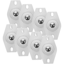 8 Mini-Kleberollen, drehbar, Edelstahl, kleine Rollen für Mülleimer, Möbel, Gerätegleiter
