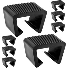 8-teiliges Set Sofaklemmen für Gartenmöbel, Korbmöbelverbinder, ABS-Material, schwarz, einfache Montage, verhindert Verrutschen