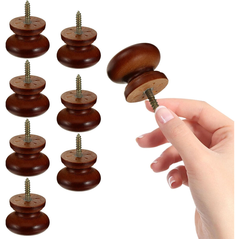 Self-Tapping Wood Cabinet Door Handles 8Pcs Round Pull Knobs For Kitchen And Wardrobe Furniture 5455468329869