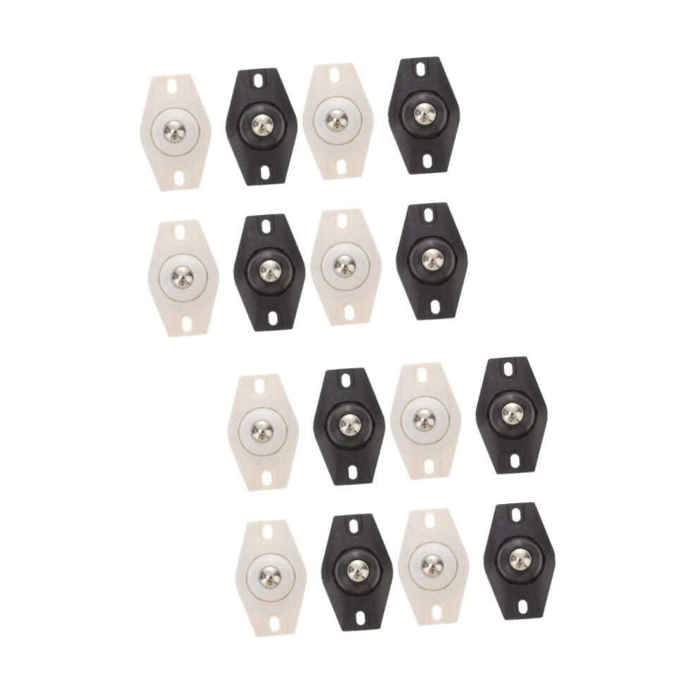 16Pcs Self Adhesive Roller Casters Stainless Steel Sticky Pulley Wheels For Furniture And Appliances Adhesive Wheels 8486642130688