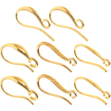 8pcs Metal Plated Earring Hooks DIY Earrings Parts Accessories for Handmade Jewelry Making