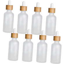 8pcs Essential Oil Bottle Frosted Glass Dropper Refillable Essence Liquid Cosmetic Containers for Travel Glass Sample Bottles